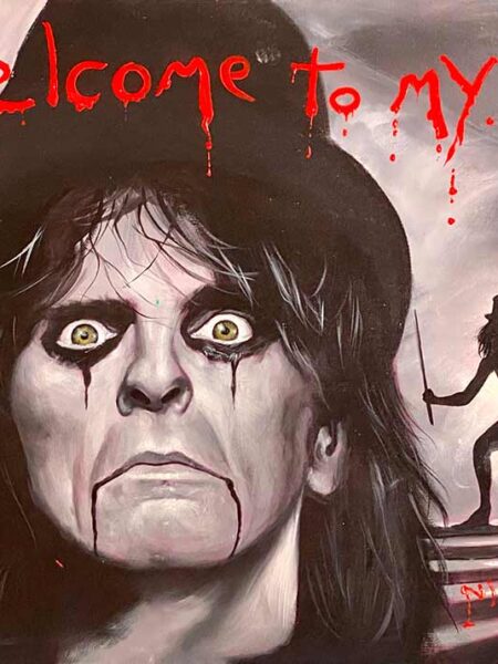 Alice Cooper - Welcome to my Nightmare Original Painting by Jim Warren