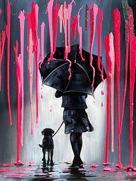 Pretty in Pink Original Painting by Jim Warren